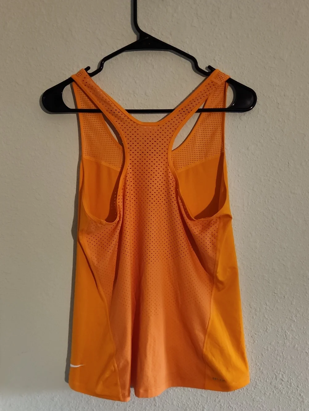 Mens Nike Orange Mesh Racerback Performance Tank